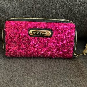 Pink sequin Betsy’s Johnson wallet